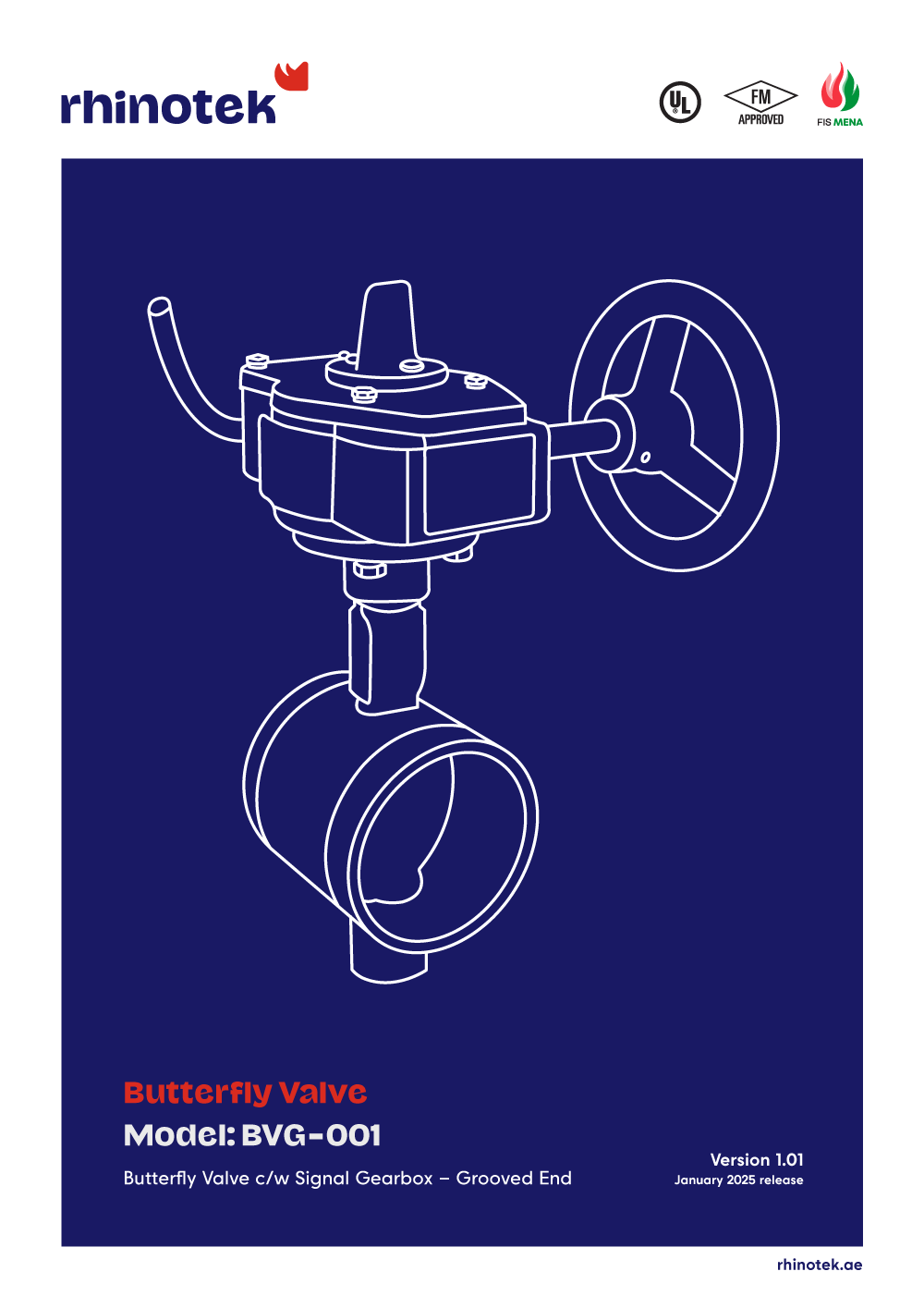 Butterfly Valve c/w Signal Gearbox – Grooved End