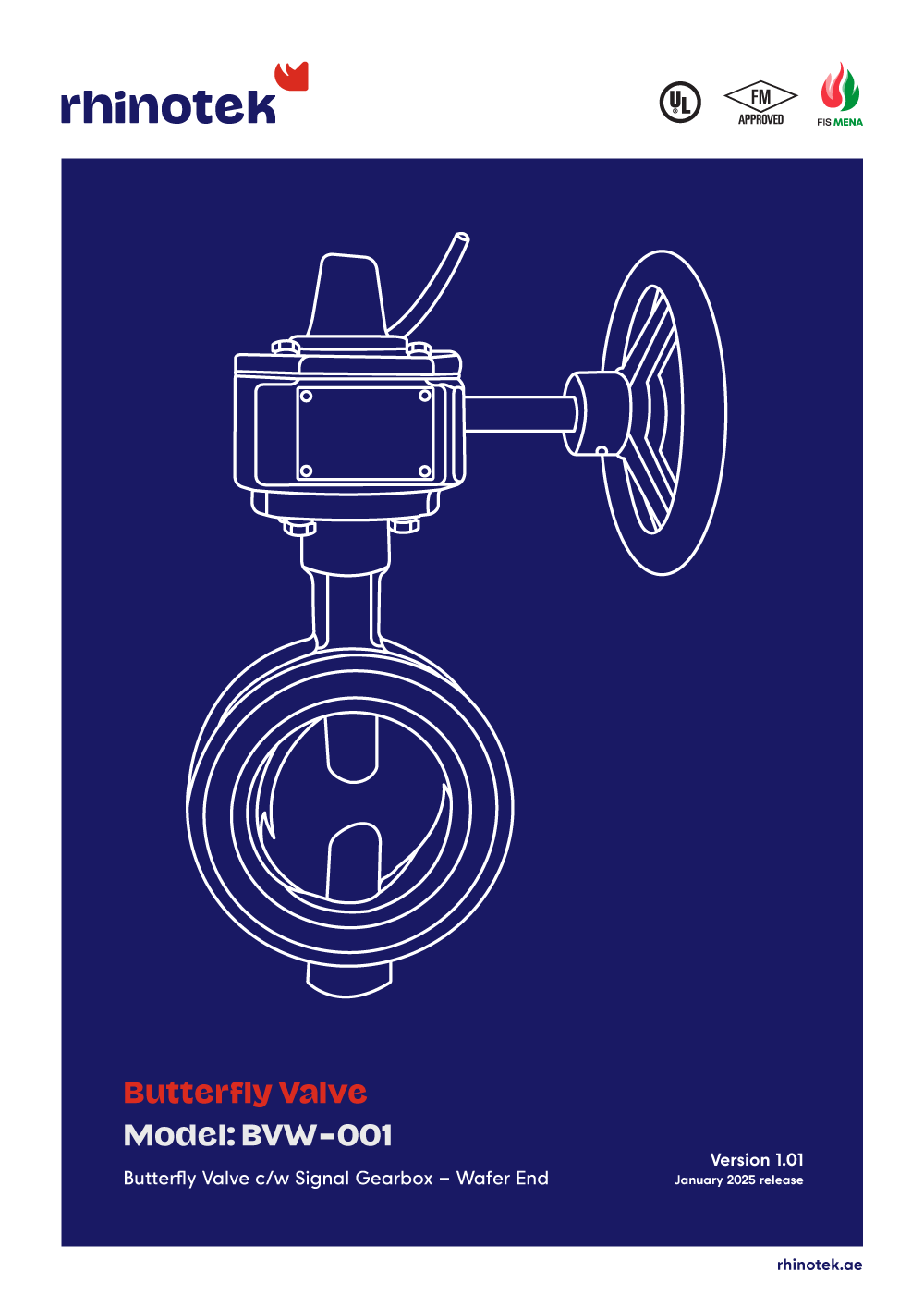 Butterfly Valve c/w Signal Gearbox – Wafer End